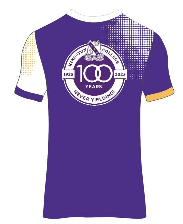 Men's Premium Cotton Centenary t-shirt (Purple w/Gold Tips)