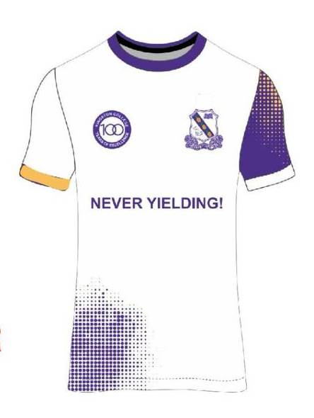 Men's Premium Cotton Centenary t-shirt (White w/Gold Tips)