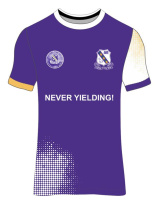 Men's Premium Cotton Centenary t-shirt (Purple w/Gold Tips)