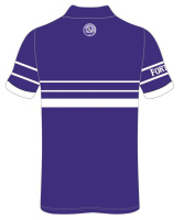 Men's Polo Purple with White Stripes