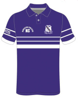 Men's Polo Purple with White Stripes