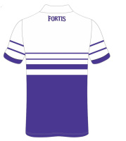 Men's Polo White with Purple Stripes